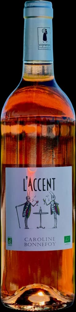 Bouteille « L'Accent » — Rosé (IGP Méditerranée), vin rosé, Domaine Caroline Bonnefoy
