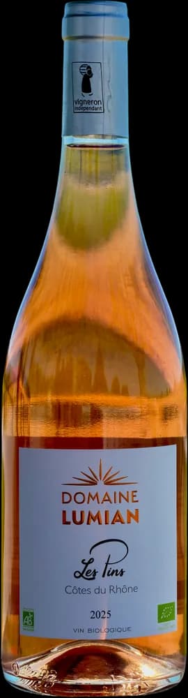 Bouteille Les Pins — Rosé (Côtes du Rhône), vin rosé, Domaine de Lumian