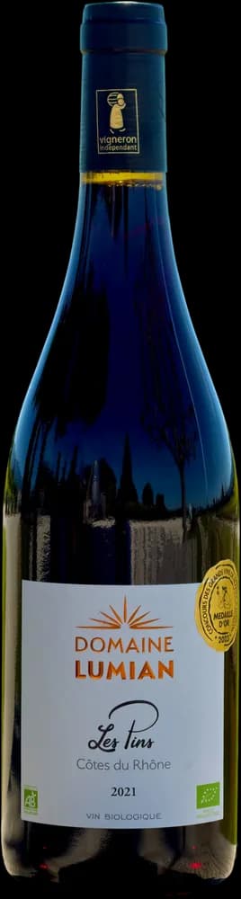 Bouteille Les Pins — Rouge (Côtes du Rhône), vin rouge, Domaine de Lumian