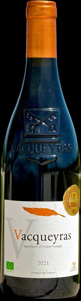 Bouteille Vacqueyras — « La Plume » (Cru Vacqueyras), vin rouge, Cuvées « La Plume »